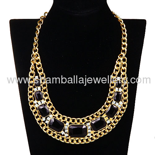 wholesale exaggerated design costume big crystal bib collar Necklace