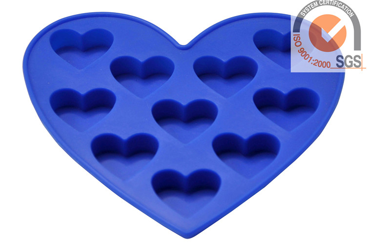SGS Silicone Ice Maker Ice cube trays in heart style