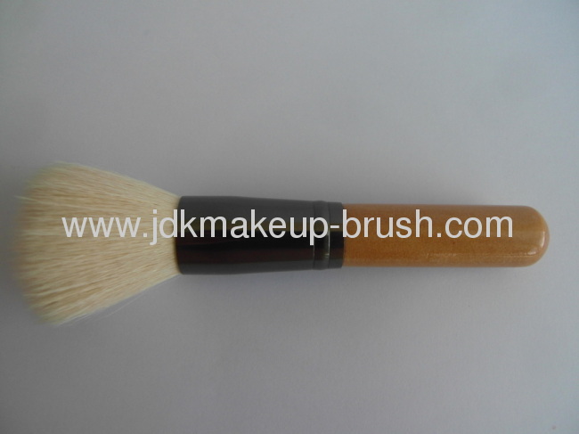 Flat Top Goat hair Powder Brush with natural wooden handle