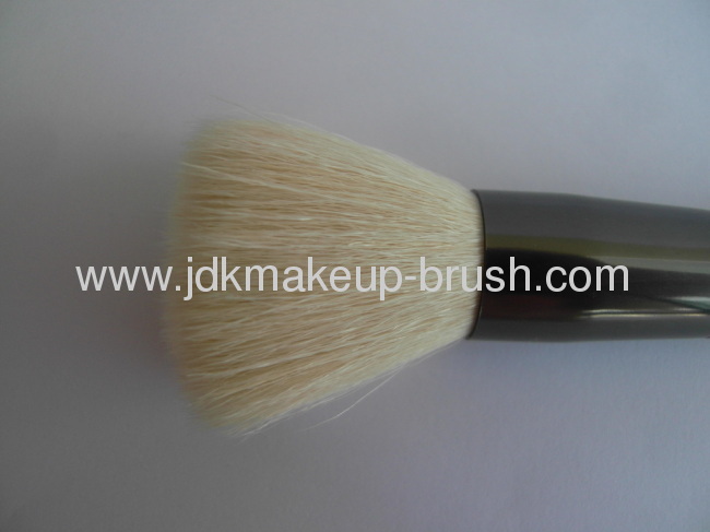Flat Top Goat hair Powder Brush with natural wooden handle