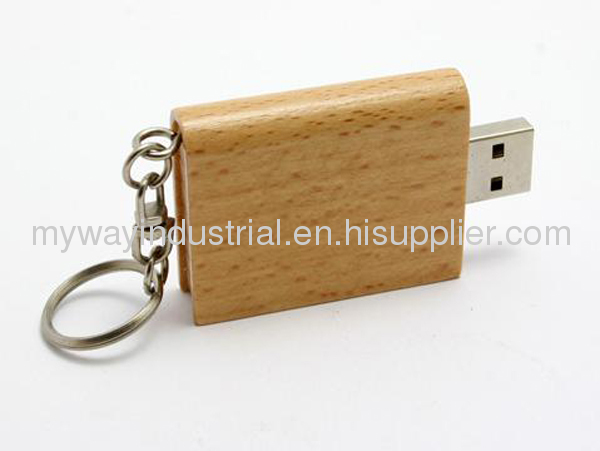 eco friendly wooden usb stick with laser logo for promotion in fancy packing