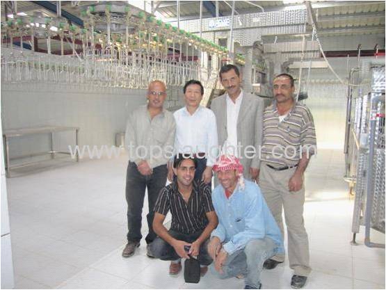 Chicken slaughtering processing line