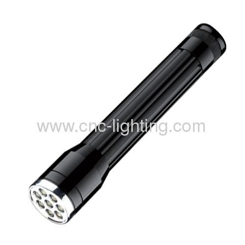 2 x AA Aluminium flashlight with 9 LEDs
