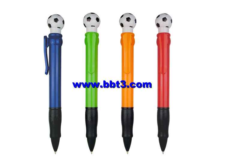 Promotional jumbo plastic ballpen with ball topper