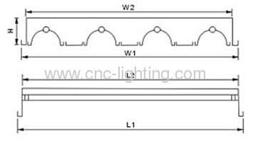 T5 Recessed Light Fixture Fluorescent Lighting fitting 