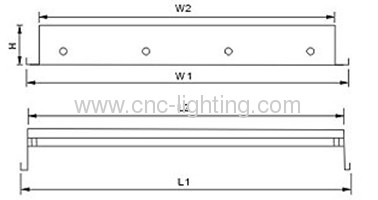 2x2ft T8 grid lamp fixture 