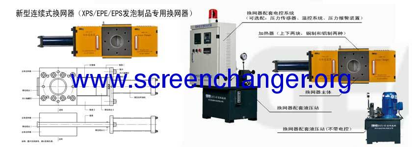 melt filtration system for plastic extrusion machine-screen changer