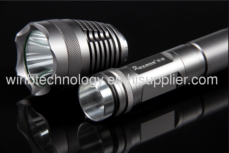 LED Torch light T6063-T6 Roxane K66 CREE XML T6 aeronautical material led flashlight 