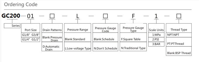 GC Series Air Filter Combination(F.R.L Combination)