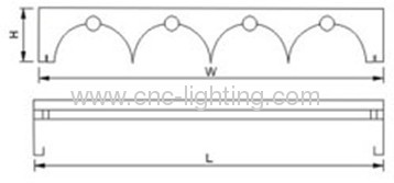 parabolic reflector T8 louver fitting