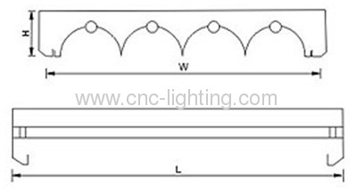 T8 surface,ceiling grille light fixture