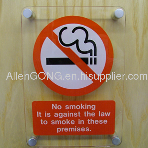 Clear Custom Exquisite Acrylic Warning Sign