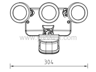 80 high-power aluminium led motion sensor spot light