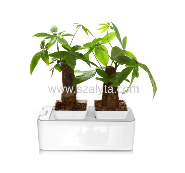 Hot selling flowerpot 2012 grow light hydroponic wholesale mini smart garden