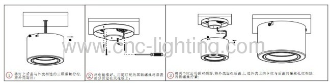 4-8Inches 10-22W Surface Mounted LED Downlight over 80Ra
