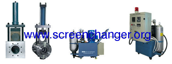 hydraulic exchange screen for extrusion plastic machine-screen changer