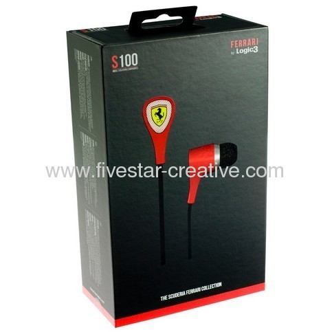 Scuderia Ferrari S100 Audio 1 Button Earphones Red