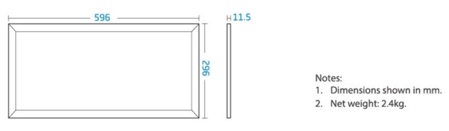 300x600mm LED Panel Light 20 Watt Edge Lit Natural White Super Bright for bus