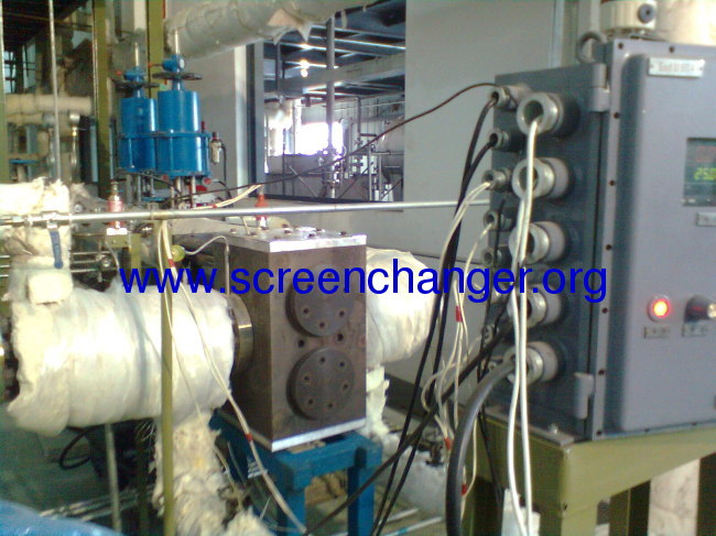plastic extrusion hydraulic continuous screen changer- double piston type