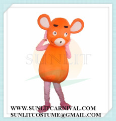 orange mouse mascot costume
