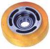 Yellow Step Roller , Elevator Component / Parts