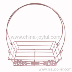 Metal Wire Fruit Basket in Square Shape