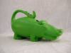 green plastic watering can