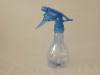 blue transparent plastic spray bottles