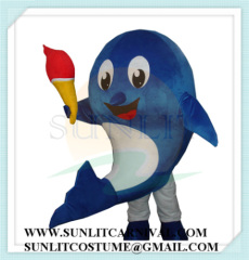 blue dolphin mascot costume