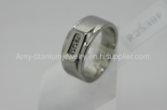Fashion titanium ring, 316L stainless steel ring