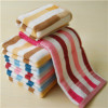 super soft color stripe jump velvet face towel