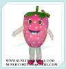 strawberry mascot costume pink color