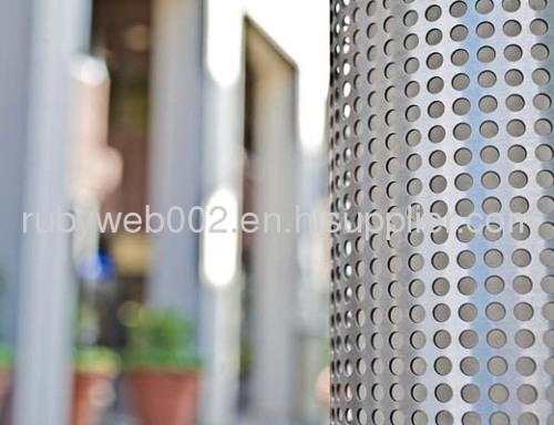 Round holes punched perforated metal