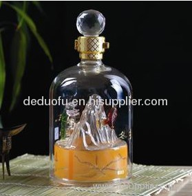 Senior glass craftwork bottles