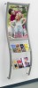 Wall-mounted aluminum brochure stand