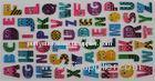 Alphabet Puffy Sticker with Colorful PVC for Book , Mobile Phone