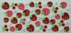 Red Strawberry Layered Japanese Puffy Stickers , 3D Felt Sticker