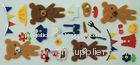 Non-toxic Japanese Puffy Stickers , Lovely Little 3D Bears