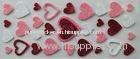 3D PVC Heart Foam Stickers with PET / EVA Glitter Foam Glitter