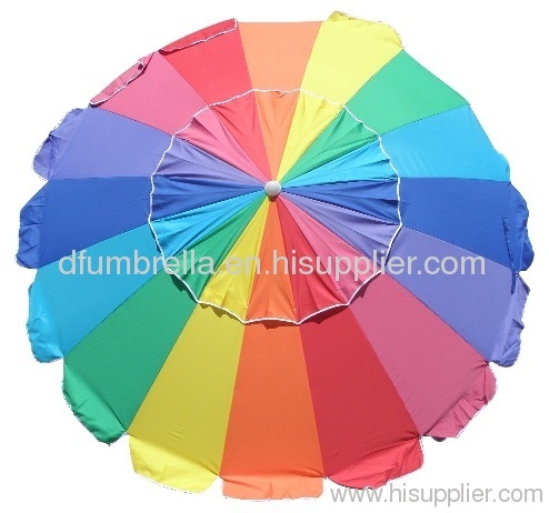 Lightweight rainbow beach umbrella with aluminum