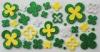Lucky Leaf Colorful PVC Sticker , EVA / Foam Flower Stickers For Bag