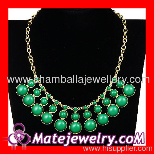 Wholesale fashion green bubble bib Dress Necklace For women