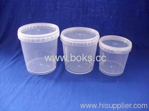 transparent plastic buckets with handle and lids