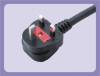 3*0.5-0.75 H03VV-F H05VV-F UK Power cord with 3 pin plug