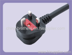 3*0.5-0.75 H03VV-F H05VV-F UK Power cord with 3 pin plug