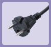 Black Europe power cord electrical plug 13A fused plug