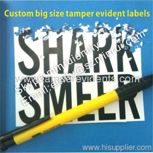 Big Size Tamper Evident Labels, Custom Destructible & Tamper Proof Labels,Good Quality Destructible Labels