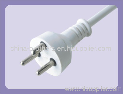 3 pin 3 wire power cord with Denmark plug