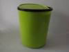 green plastic waste bins with lid