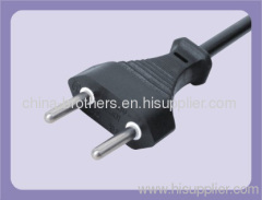 2*0.75-1.0 H05VV-F H05RR-F H05RN-F 2 pin 2 wire power cord with ISRAEL PLUG